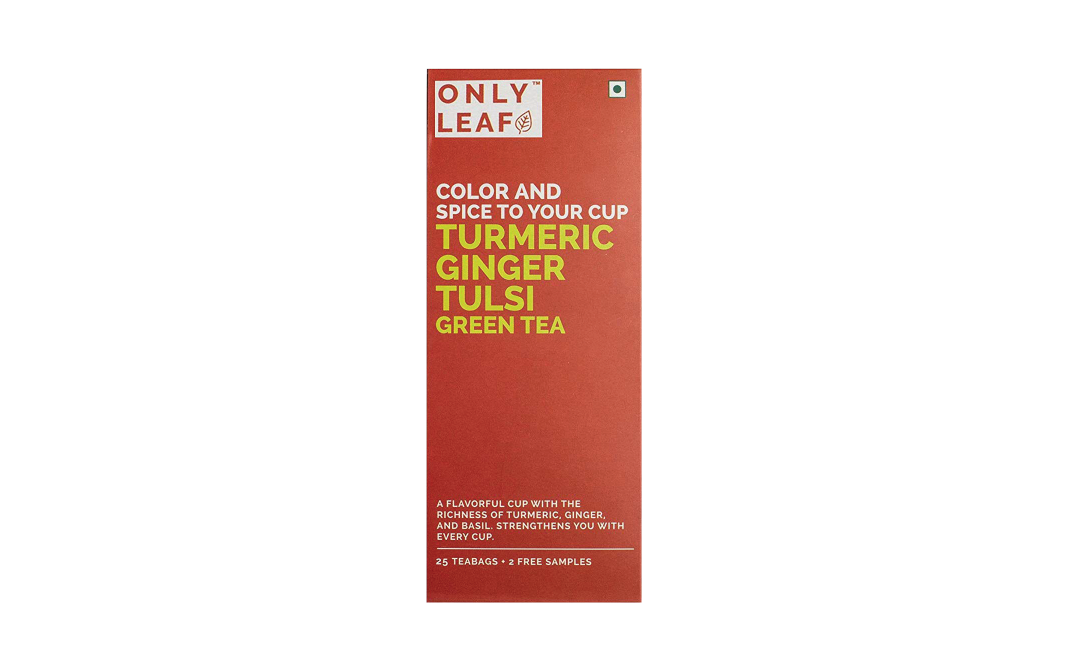 Only Leaf Turmeric Ginger Tuls Green Tea   Pack  27 pcs